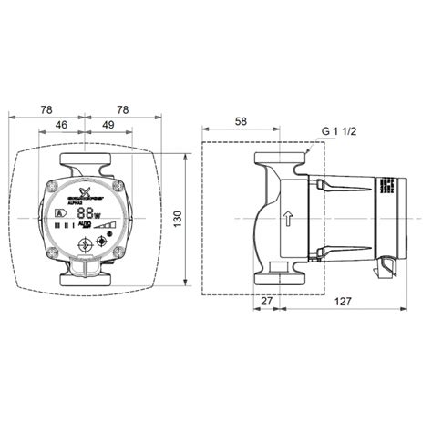 Buy Grundfos Alpha2 15-60 (130mm) Domestic Circulator Pump with Auto ...