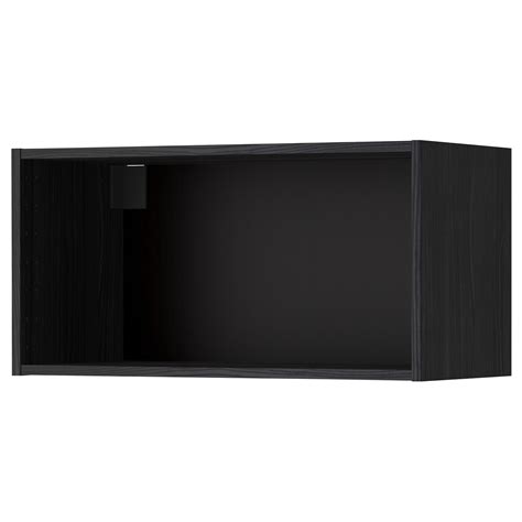 METOD wall cabinet frame, wood effect black, 80x37x40 cm - IKEA