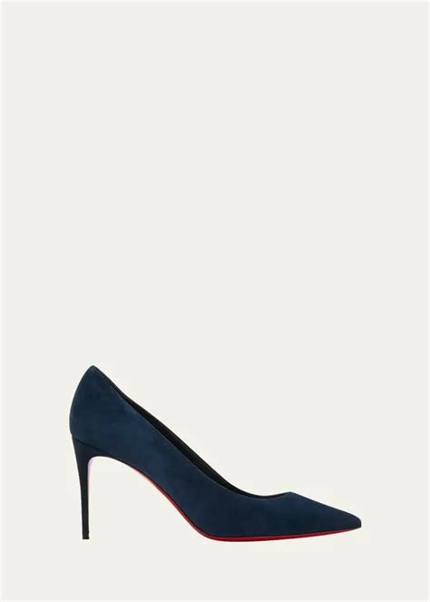 Christian Louboutin Kate Suede Red Sole Classic Pumps Sahara Editorialist