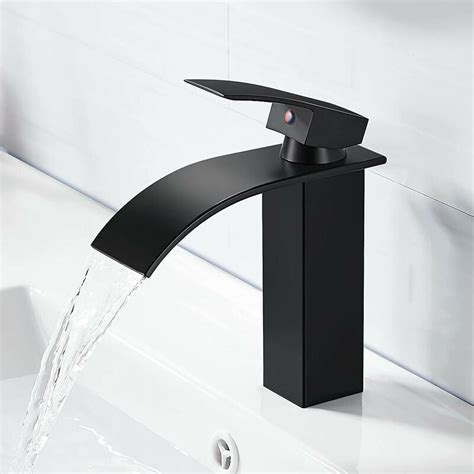 Mitigeur De Lavabo Robinet De Salle De Bain Robinet Cascade Mono Trou