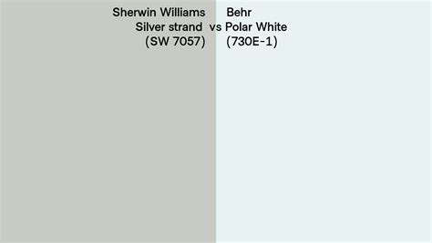 Sherwin Williams Silver Strand Sw 7057 Vs Behr Polar White 730e 1