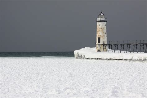 Michigan Exposures: The Manistee Lighthouse in the Winter