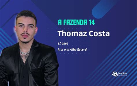 Quem Thomaz Costa De A Fazenda Tudo Sobre O Participante