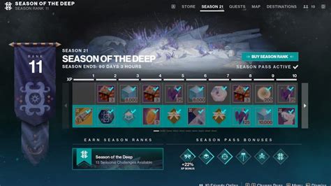 Destiny 2 Season Of The Deep Season Pass Rewards And Ranks Dexerto