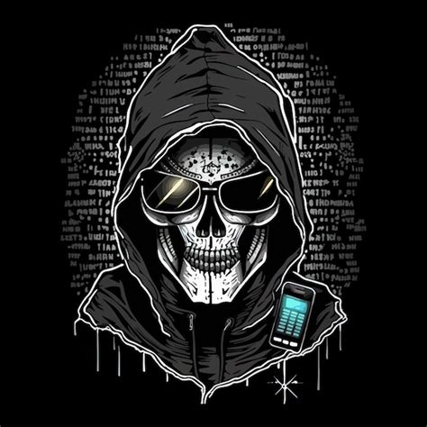 Premium Vector Hooded Skull Hacker Logo Concept