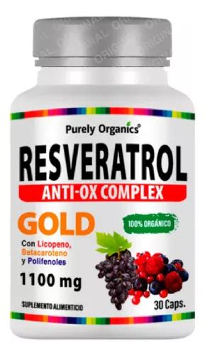 Resveratrol Anti Ox Complex Gold 30 cápsulas Antioxidante de sabor