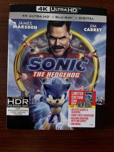 SONIC THE HEDGEHOG 4K 2 Disc Set Blu Ray NO DIGITAL CODE EUR 16 61