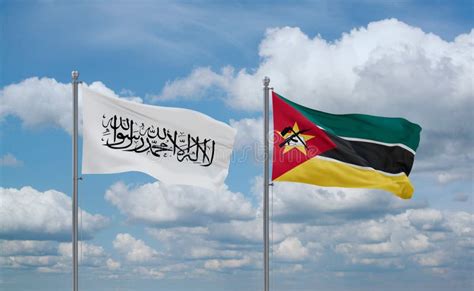 Mozambique And Afghanistan Flags Country Relationship Concept Stock