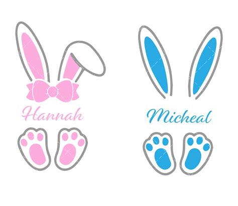 Bunny Name Frame Svg Png Pdf Easter Svg Bunny Svg