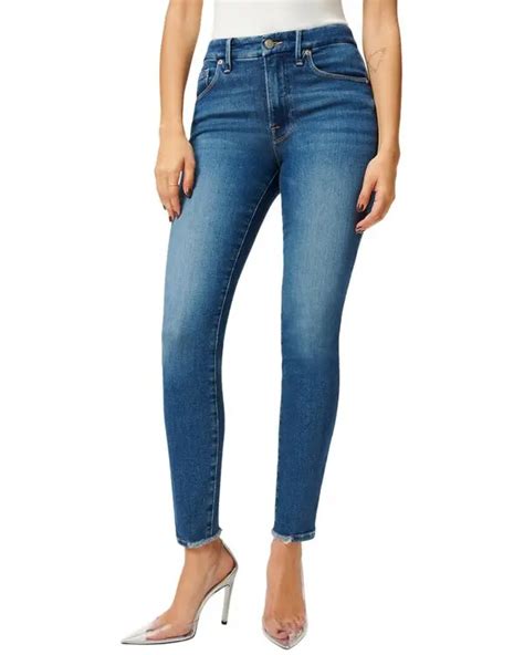 Buy Good American Good Legs Jacked Step Hem Skinny Leg Jean Blue At 58 Off Editorialist