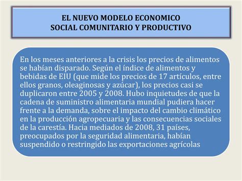 PPT El Nuevo Modelo Económico Social Comunitario y Productivo Lic