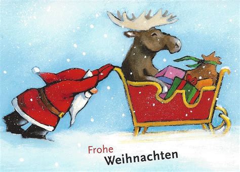 Postkarte Mit Illustration Von Henrike Wilson Weihnachtsmann Bilder