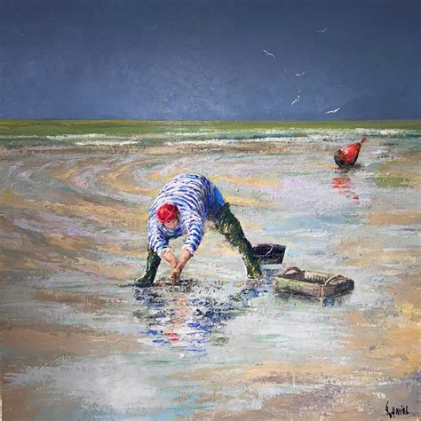 Peinture Dans l immensité de la baie de Somme par Daniel Carré d artistes