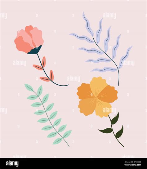 cute flowers icons Stock Vector Image & Art - Alamy