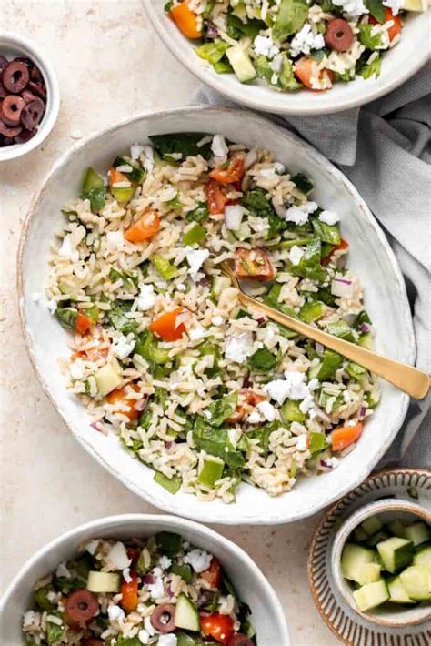 Mediterranean Brown Rice Salad Ahead Of Thyme