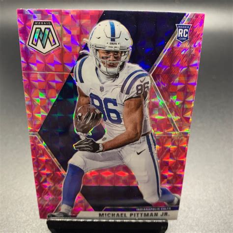 2020 Panini Mosaic Football 214 Michael Pittman Jr Rookie RC Pink