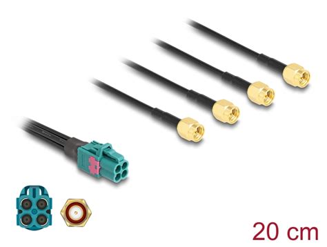 Delock Produkte 90289 Delock Kabel Mini FAKRA Z Buchse Quad Zu 4 X SMA