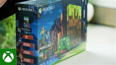 Unboxing The Xbox One S Minecraft Limited Edition Bundle Youtube