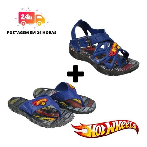 Kit Pares Sand Lia Chinelo Papete Infantil Homem Aranha Capit O Am Rica Ben Hot Whells