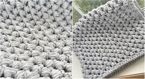 Crochet Puff Stitch Blanket