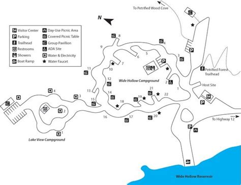 Escalante Petrified Forest State Park Map - Escalante UT USA • mappery