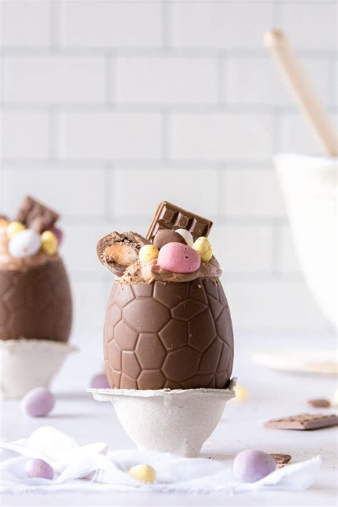 Chocolate Easter Eggs With Cream