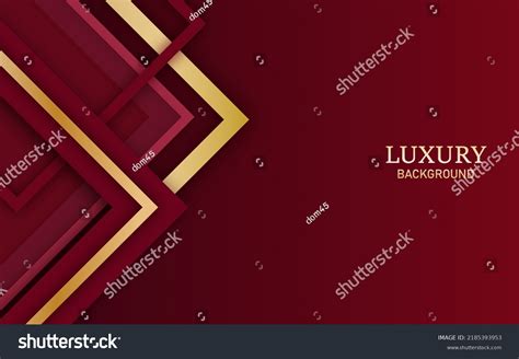 Abstract Red Luxury Background Golden Line Stock Vector Royalty Free