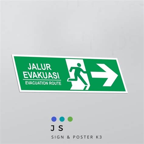 Jual Sticker K Safetysign Arah Evakuasi Kanan Shopee Indonesia