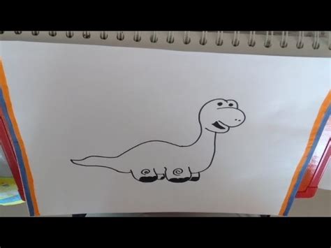 Como Dibujar Un Dinosaurio Paso A Paso How To Draw A Dinosaur Dibujo De Dinosaurio