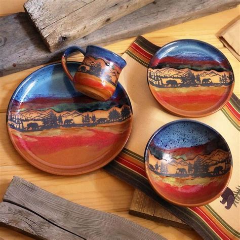 Bear Mountain Sunset Dinnerware Set