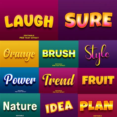 Best Psd Bundle 3d Editable Text Effect 11 Best Text Effect Bundle