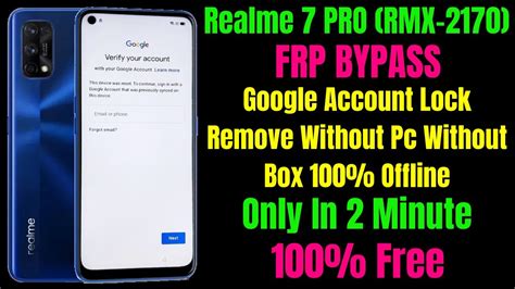 Realme 7 Pro RMX 2170 Frp Bypass Ll Google Account Lock Remove