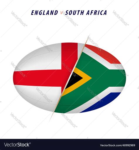 Rugby competition england vs south africa Vector Image