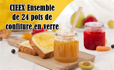 Cieex Petit Bocaux En Verre Avec Couvercles De Ml Lot De Pots En