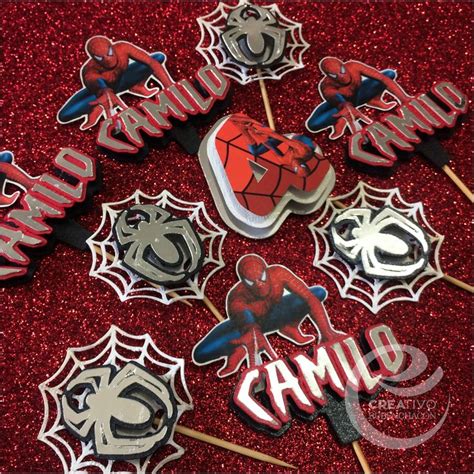 SPIDERMAN Toppers Para Dulces Personalizados Cupcake Topper