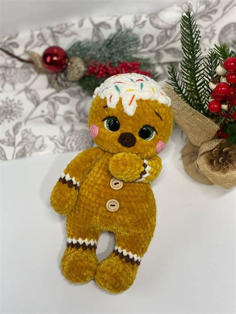 Вязаная игрушка амигуруми вязаный пряничный человечек в интернет ...