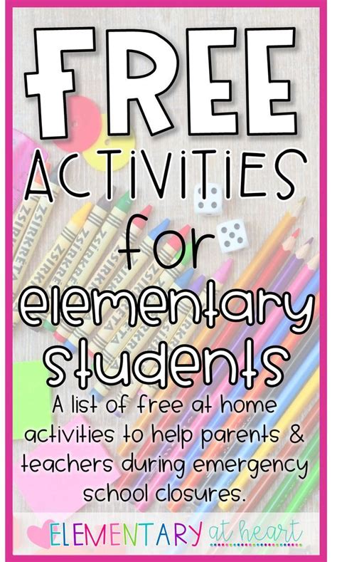 Free activities for elementary students – Artofit