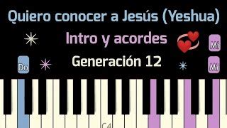 Quiero conocer a Jesus Piano tutorial fácil Intro y Acordes Nuestro