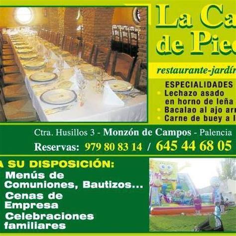 Carta De Restaurante La Casa De Piedra Monz N De Campos Ctra Husillos