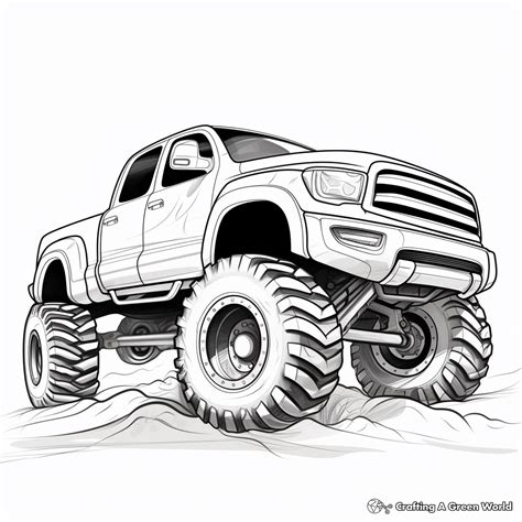 Lifted Truck Coloring Pages - Free & Printable!