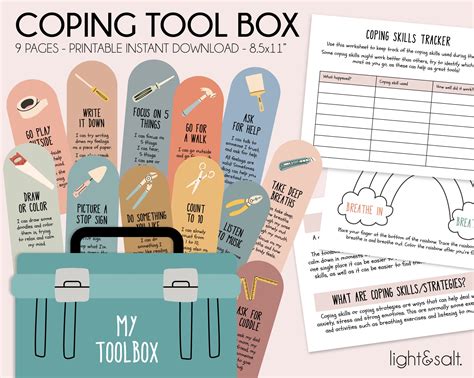 Coping Skills Tool Box Self Regulation Feelings Poster Etsy Uk