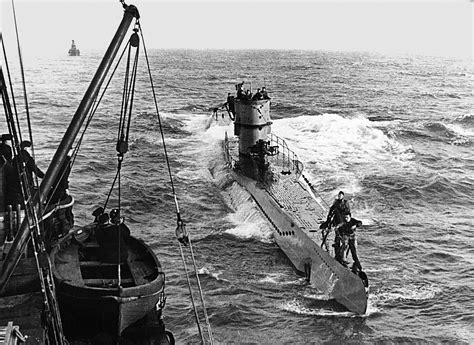 1941 A German Submarine Type VII B During A Refueling At Sea German