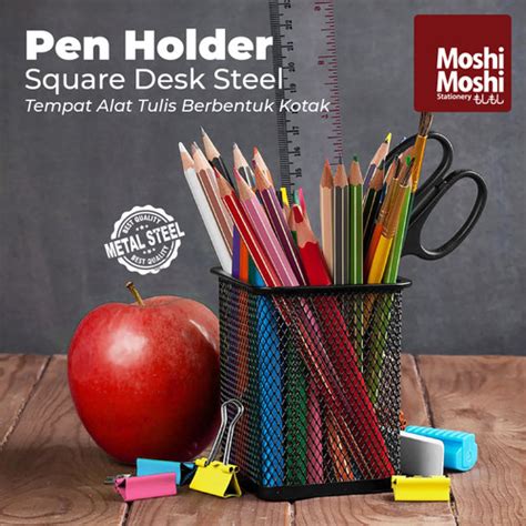 Jual Pen Holder Desk Set Steel Tempat Alat Tulis Kantor Jaring Besi