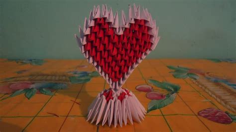 Cómo Hacer Un CorazÓn De Origami 3d Youtube