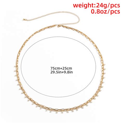 Small Fragrant Temperament Imitation Pearl Waist Chain Retro Multilayer