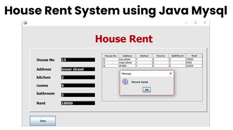 House Rent System Using Java Mysql Youtube