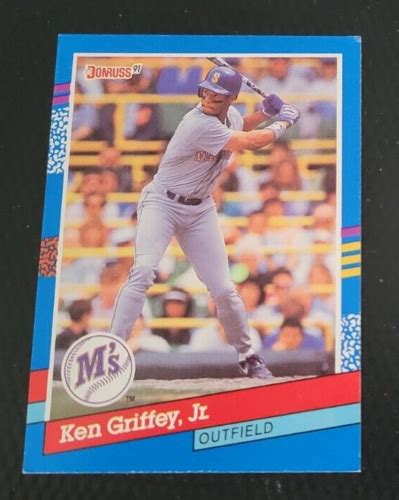 1991 Donruss Leaf KEN GRIFFEY JR Seattle Mariners Baseball MLB Card 77