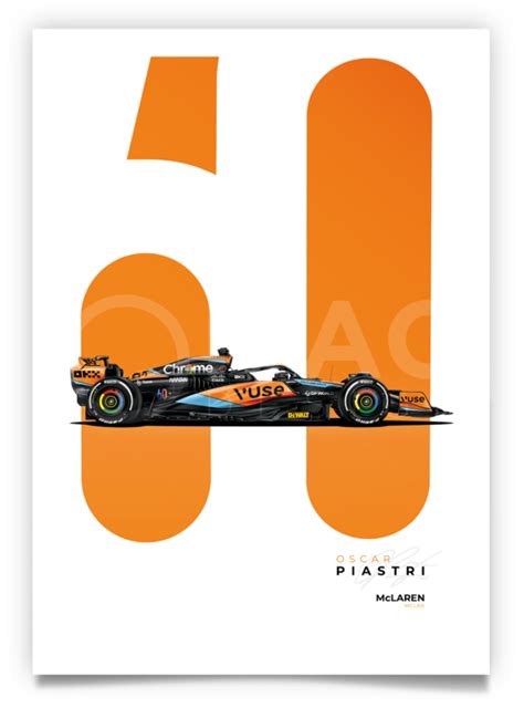 2023 Mclaren Formula 1 Mcl60 Poster Omac Design