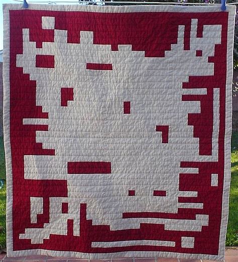 Pixelated Quilt Front Pixel Quilting Quilts Art Quilts