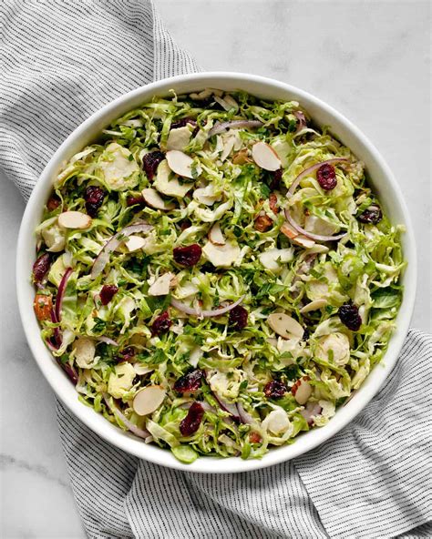 Shaved Brussels Sprout Salad With Almonds Last Ingredient